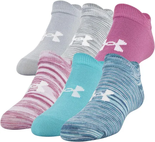 Vista 84 de Under Armour Calcetines ligeros invisibles Essential 2.0 para niños (paquete de 6)