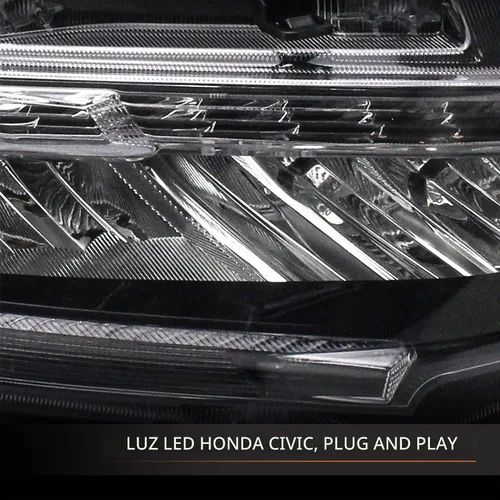 Vista 7 de Ensemble de faros led delanteros Vland compatible con Honda Civic Sedan, Coupe, Hatchback, Tipo R de 10ª generación 2016, 2017, 2018, 2019, 2020