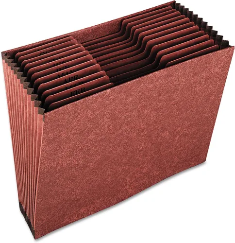 Vista 8 de Globe-Weis PFXR217MHD /Pendaflex Archivo expansible resistente, tapa abierta, 12 bolsillos, índice mensual, tamaño carta, marrón (R217MHD)