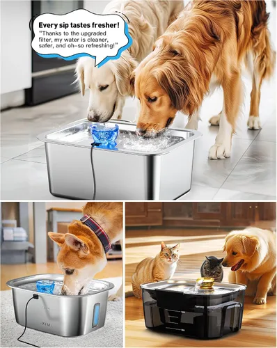 Vista 8 de Paquete de 4 filtros de repuesto para fuente de agua para perros lesotc, filtros de agua de repuesto de alta eficiencia, más seguros y más limpios