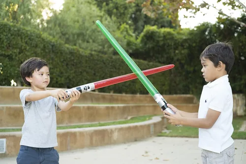 Vista 5 de Premium - Espada Sable inflable, Sable de luz, Regalos para fiestas, Juego en acción, 34", Verde