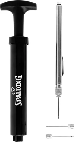 Vista 11 de Spalding Sports Ball Pump Kit Ideal for Basketball, Volleyball, Football, Soccer Ball & Rugby Ball Complete Hand Pump Kit with Needles