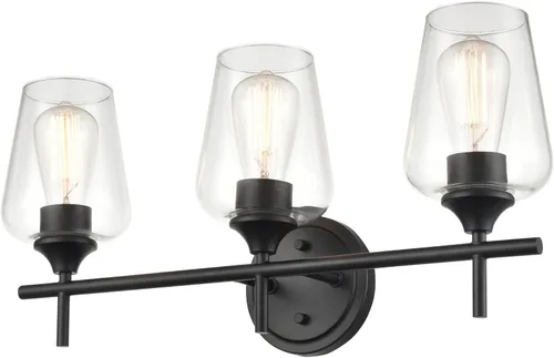 Vista 7 de ML Lighting Ashford - 3 tocador de baño ligero, 10.25 pulgadas de alto y 22 pulgadas de ancho, acabado de níquel cepillado cepillado níquel