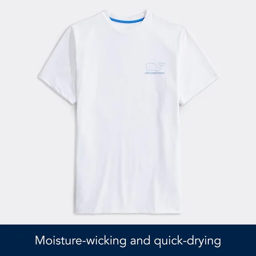 Vista 3 de vineyard vines Camiseta de manga corta Whale Harbor para hombre