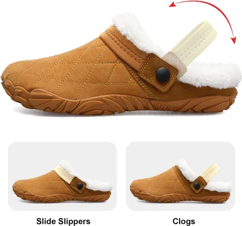 Vista 3 de Besroad - Pantuflas mullidas para mujer y hombre, esponjosas, cómodas, de espuma viscoelástica, para dormitorio