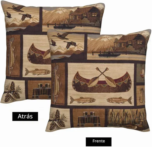 Vista 3 de Juego de 2 fundas de almohada cuadradas de 18x18 pulgadas, fundas de almohada decorativas retro negras estilo rústico para casa, sofá, fundas