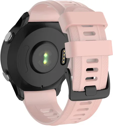 Vista 9 de ISABAKE Correa de reloj para Garmin Forerunner 955/945/745, correa de repuesto de silicona de 0.866 in para pulseras Fenix 5/6/Approach S60 Rojo