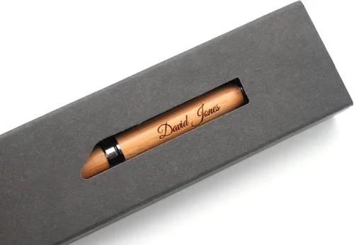 Vista 9 de CustomDesign.Shop Bolígrafo ecológico personalizado de bambú + caja de regalo Diseña un regalo verdaderamente único Grabado con láser
