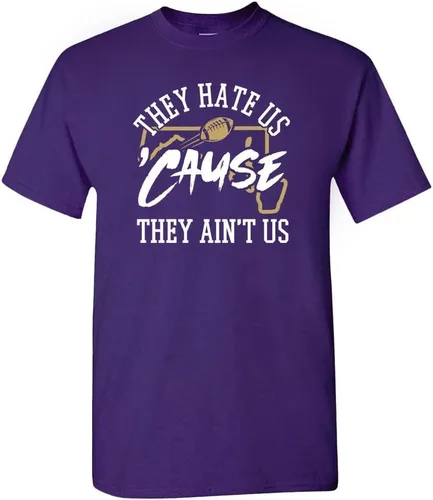 Vista 19 de Xtreme Apparrel They Hate Us 'Cause They Ain't Us Men's T-Shirt for Football Fans Arizona - Camisa negra