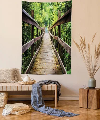 Vista 27 de Lunarable Tapiz de los años 90, historia inspirada en el arte pop, ilustración temática de baile de celebración, decoración de tela para colgar
