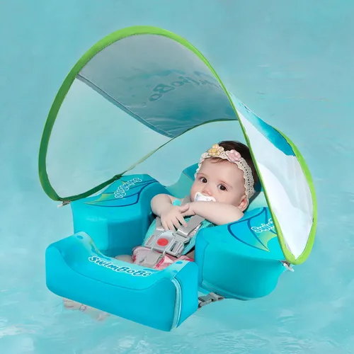 Vista 12 de Swimbobo Baby Floats for Pool with Canopy Non Inflatable Soft Skin-Friendly Fabric Material Infant Swim Float for Boys and Girls Swimming Pool Toys