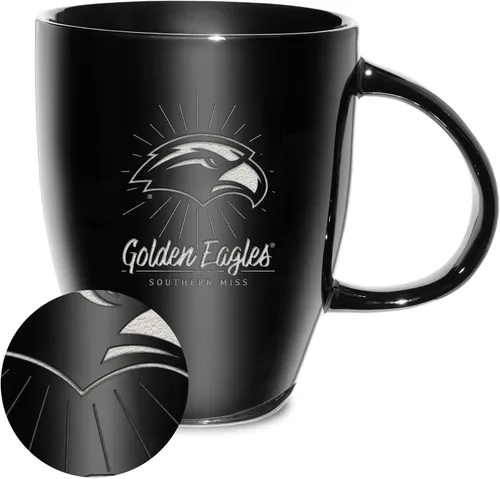 Vista 117 de Rico Industries - Taza de lustre cerámico con grabado láser de la NCAA de 18oz - Café-Té
