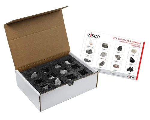 Vista 2 de EISCO Kit de introducción a rocas ígneas de 12 piezas, incluye especímenes de 1 pulgada, ideal para aulas de geología y laboratorios de pruebas