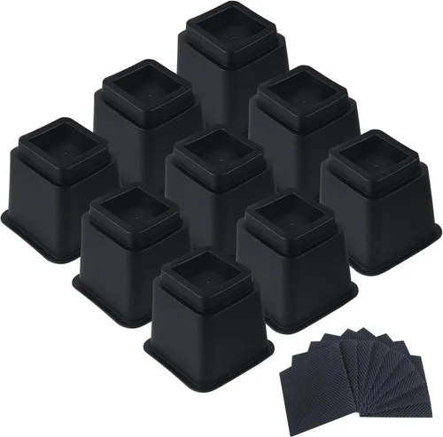 Vista 8 de DEDU Elevadores de cama de 3 pulgadas, resistentes, paquete de 9 elevadores de muebles para sofás de gran tamaño, elevadores de sofá con almohadilla