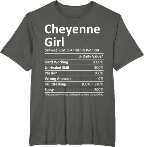 Vista 4 de CHEYENNE GIRL WY WYOMING - Camiseta divertida de regalo de City Home Roots USA, Negro, S