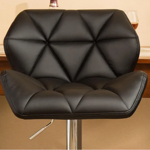 Vista 10 de Roundhill Furniture PC190BK Glasgow taburetes de bar con altura ajustable, Metal, Negro