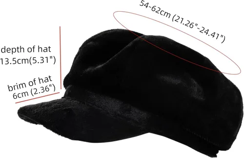 Vista 5 de Sombreros de 8 paneles para mujer, gorra de pintor de taxista de invierno Bakerboy Paperboy Pageboy Gatsby