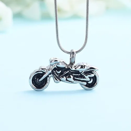 Vista 15 de Imrsanl Joyería de cremación para cenizas, motocicleta, automóvil pequeño, collar de urna de tractor para cenizas para hombres, recuerdo