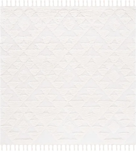 Vista 15 de SAFAVIEH Alfombra marroquí con borlas, 2 x 3 pies, marfil y marrón, no desprende pelusa y fácil de limpiar, textura alta y baja, ideal