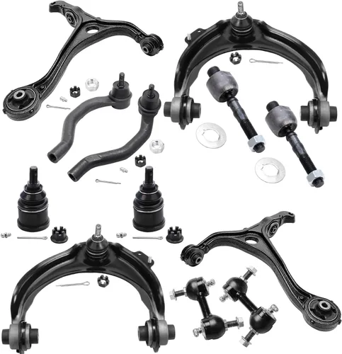 Vista 28 de Detroit Axle – 12 brazos de control superiores e inferiores delanteros con rótulas, barras de unión exteriores e interiores con topes, barras
