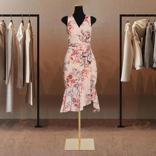 Vista 2 de Torso de maniquí femenino de talla grande con soporte, ajustable de 59 a 83 pulgadas, maniquí de cuerpo completo para tienda de ropa, tienda