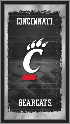 Vista 63 de Espejo de fútbol Appalachian State de 15" x 26" por Holland Bar Stool Company Appalachian State University