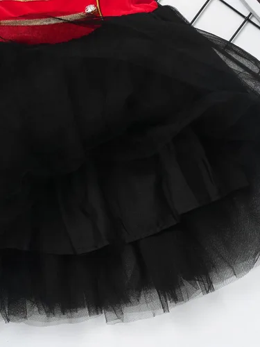 Vista 5 de Vestido sin mangas de tutú de malla para niños y niñas, diseño de cascanueces