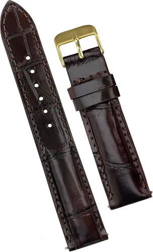 Vista 16 de vinacreations Correa de reloj hecha a mano AIIi-gator para hombres con liberación rápida, de cuero de cocodrilo premium, correa de reloj de repuesto