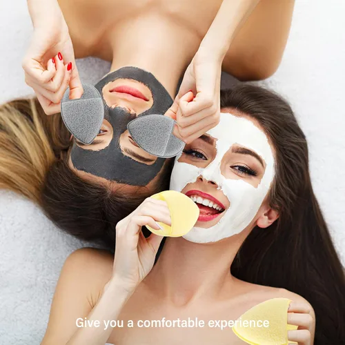 Vista 7 de 10 esponjas faciales para la limpieza diaria exfoliante, esponjas faciales para lavar la cara, esponjas exfoliantes, almohadillas faciales