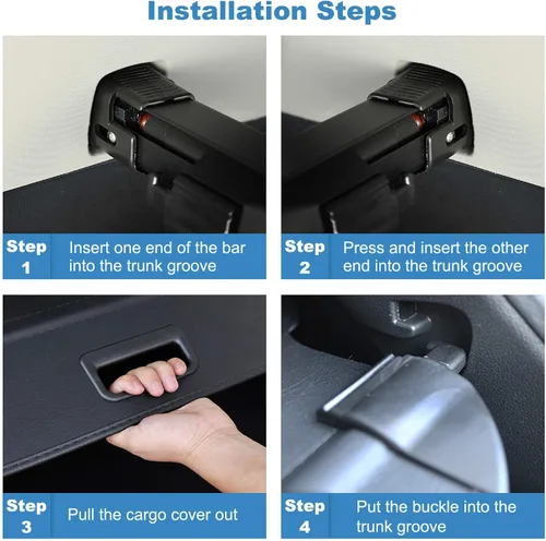 Vista 4 de ECCPP Cubierta de Carga 2017-2024 2025 para Mazda CX5 CX-5 Accesorios, Funda de Maletero Retráctil, Cubierta de Seguridad para el Baúl Trasero
