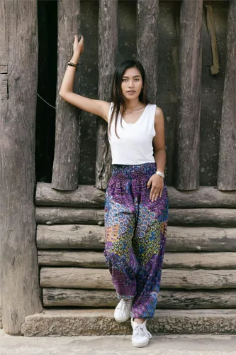 Vista 3 de LOFBAZ Elephant Yoga Harem Pants for Women S-4XL Plus Boho Hippie Clothing PJ
