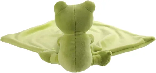 Vista 4 de Apricot Lamb Manta de seguridad de animales de peluche, rana verde, manta de personajes para bebé, manta de lujo para acurrucarse