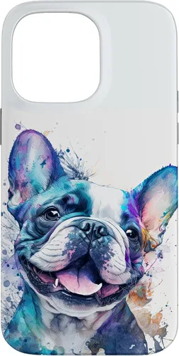 Vista 21 de Cute Frenchie Watercolor Splash Frenchie Puppy Case for iPhone 17