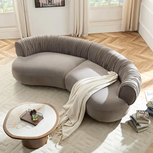 Vista 17 de Silla giratoria naranja con forma de barril, moderno círculo redondo individual con almohada para sala de estar, dormitorio, espacio pequeño, tela