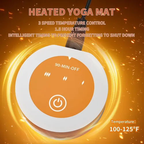 Vista 5 de Esterilla de yoga con calefacción, almohadilla de yoga cálida, alfombrilla de fitness más cómoda en invierno, yoga y meditación