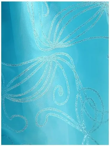 Vista 9 de Disfraz de Elsa de Frozen para niñas, vestido de cosplay de tul con flores de copo de nieve