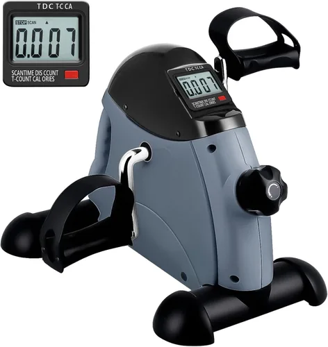 Vista 18 de Mini Exercise Bike, AGM Under Desk Bike Pedal Exerciser Foot Cycle Arm & Leg Pedal Exerciser with LCD Screen Displays