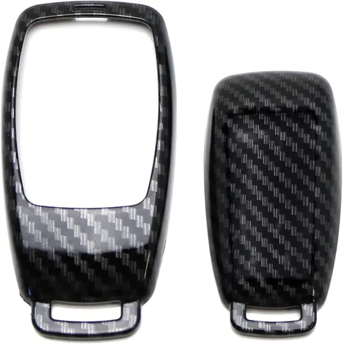 Vista 7 de iJDMTOY Llavero con patrón de fibra de carbono negro brillante compatible con Mercedes Clase E 2017 en adelante, Clase S 2018 en adelante, Clase G
