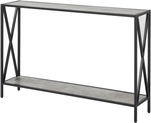 Vista 7 de Convenience Concepts Tucson - Mesa de consola, madera de granero/negro.