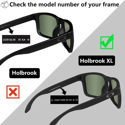 Vista 4 de EZReplace Lentes de repuesto para gafas de sol Oakley Holbrook XL OO9417 (lentes polarizadas) se adapta a la montura Oakley Holbrook XL
