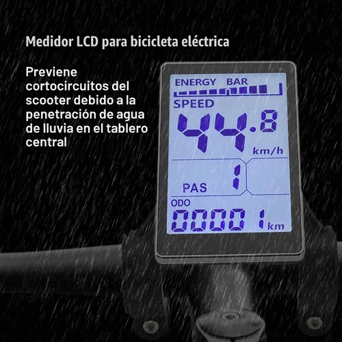 Vista 6 de Pantalla LCD para Bicicleta Eléctrica, Métrica de Panel de 5 Pines para E Scooter M5 con Conector Impermeable, Pantalla de Control de Medidor