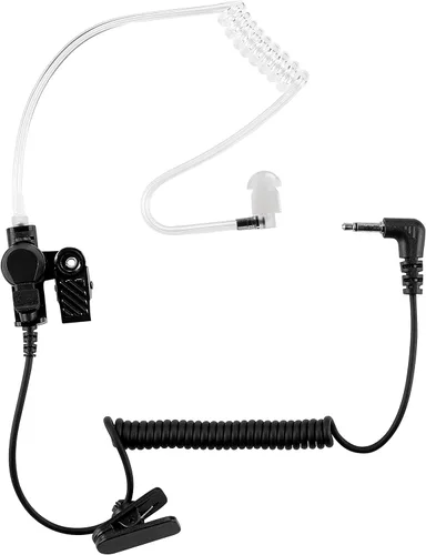 Vista 7 de Auricular de policía de 0.138 pulgadas/1 pin solo escucha tubo acústico auricular para altavoz remoto micrófono Motorola Kenwood radio de 2 vías FBI