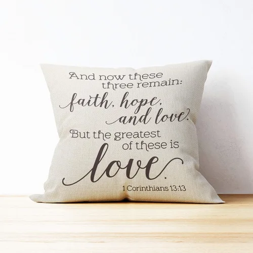 Vista 3 de Mancheng-zi Fundas de almohada Faith Hope Love de 18 x 18 pulgadas, regalos de versículos bíblicos, regalos inspiradores para mujeres cristianas