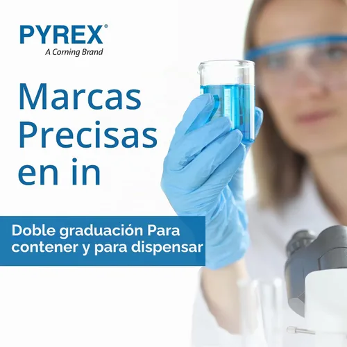 Vista 5 de PYREX Griffin - Vaso de precipitados de vidrio de borosilicato, vaso de precipitados de medición graduado de forma baja con pico, cristalería