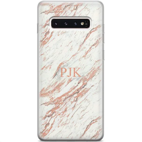Vista 9 de Mertak Funda compatible con Samsung Galaxy A73 A72 5G A71 A70 A53 A52 A32 A50 A21s cubierta ligera azul flexible diseño silicona TPU monograma