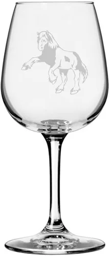 Vista 68 de Abaco Barb Body Horse - Copa de vino grabada multiusos (12.75 onzas) Unique Gifts for Horse Lovers, Personalized Wine Glasses, All-Purpose
