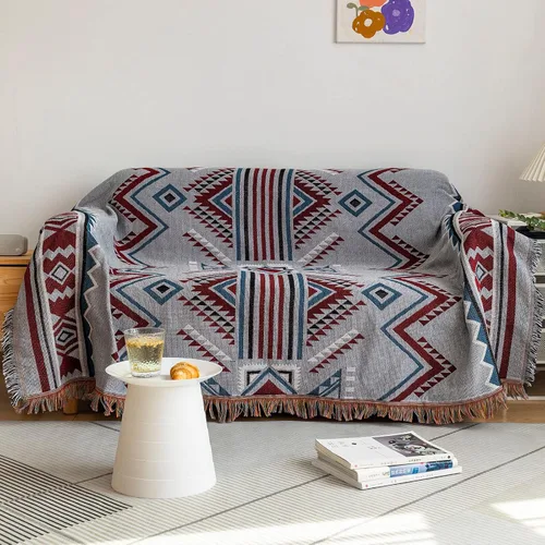 Vista 60 de ROOMLIFE Manta de sofá estilo azteca boho para sillones de 2/3 cojines, fundas de sofá lavables y antideslizantes aptas para mascotas, protector