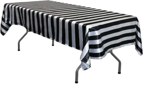 Vista 7 de YOUR CHAIR COVERS - Mantel rectangular de satén de 60 x 102 pulgadas - Mantel rectangular de satén brillante para mesas rectangulares de 6 pies