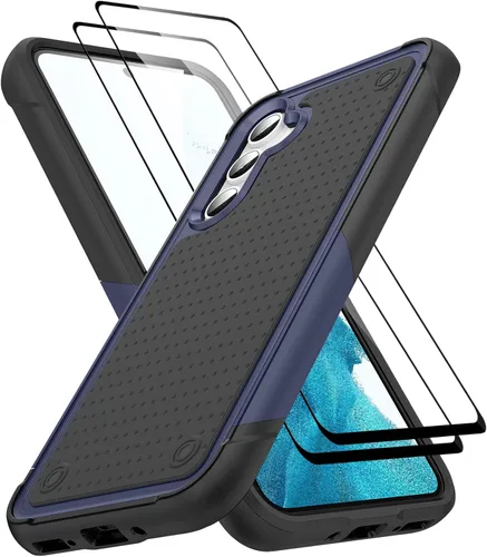 Vista 222 de Jeylly Compatible con Samsung Galaxy A22 5G Funda, Funda Samsung A22 5G con 2pcs protectores de pantalla de vidrio templado