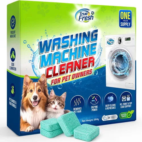 Vista 7 de True Fresh Tabletas limpiadoras para lavadora, 15 tabletas sólidas de limpieza profunda, finalmente limpia todas las lavadoras, incluida la carga